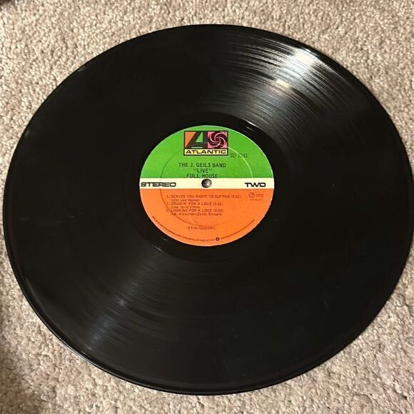 Vintage Atlantic The J. Geils Band Live Full House 1972 LP Vinyl Record Album - Picture 3 of 4